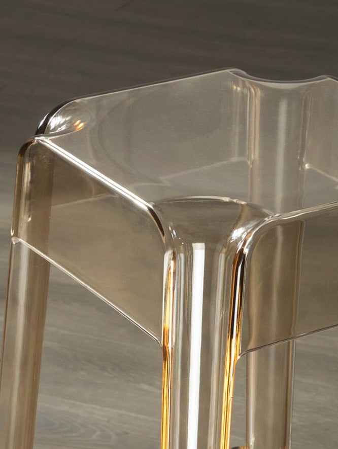 Ghost Chairs Nordic Bar Stools Square Creative Transparent Chair Crystal Acrylic Stool