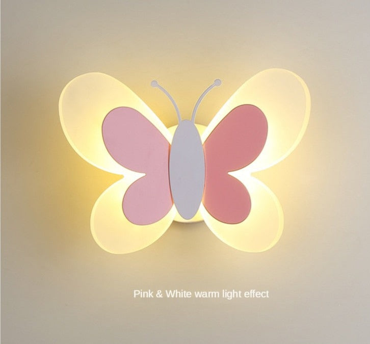 Wall Lamps Modern LED Sconce Nordic Cartoon Butterfly Kids Wall Lights