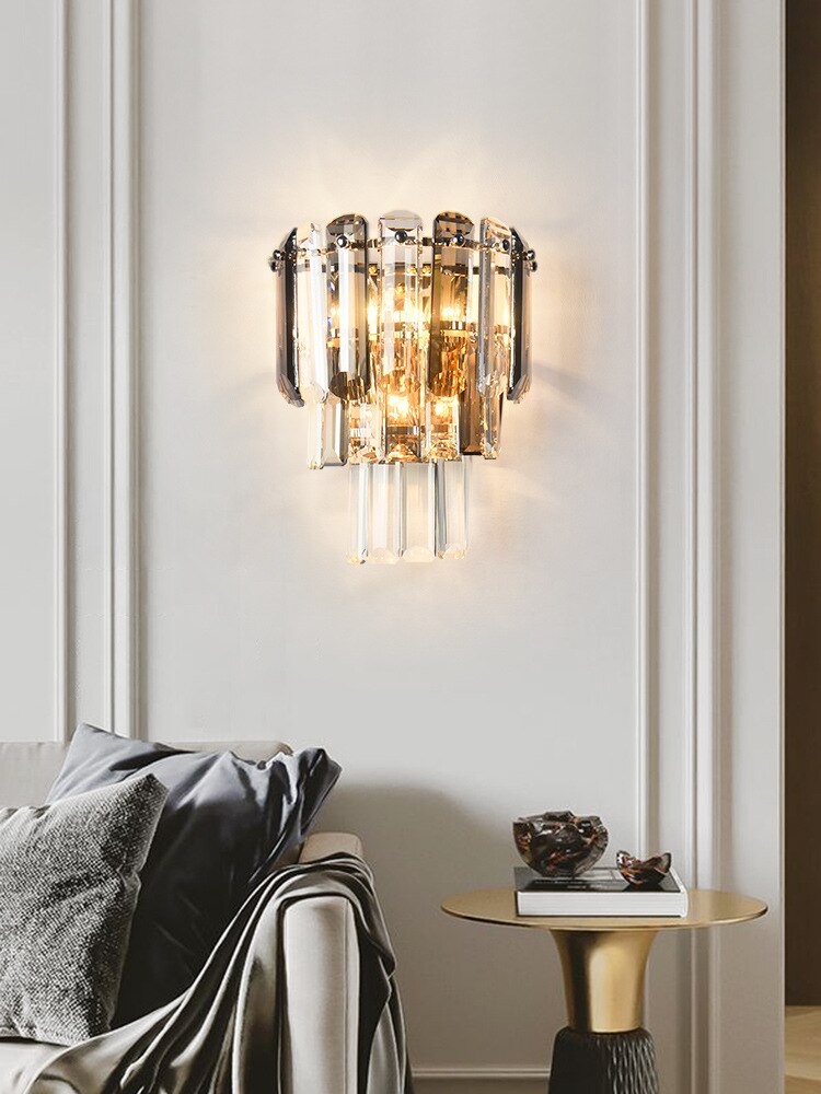 Wall Lamps Modern Minimalist Style Crystal Bedside Corridor Wall Lights