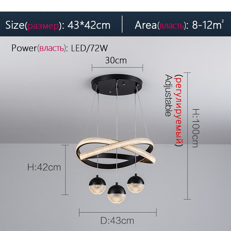 Chandelier Minimalist Art Three Head Nordic Dining Room Lamp Chandeliers