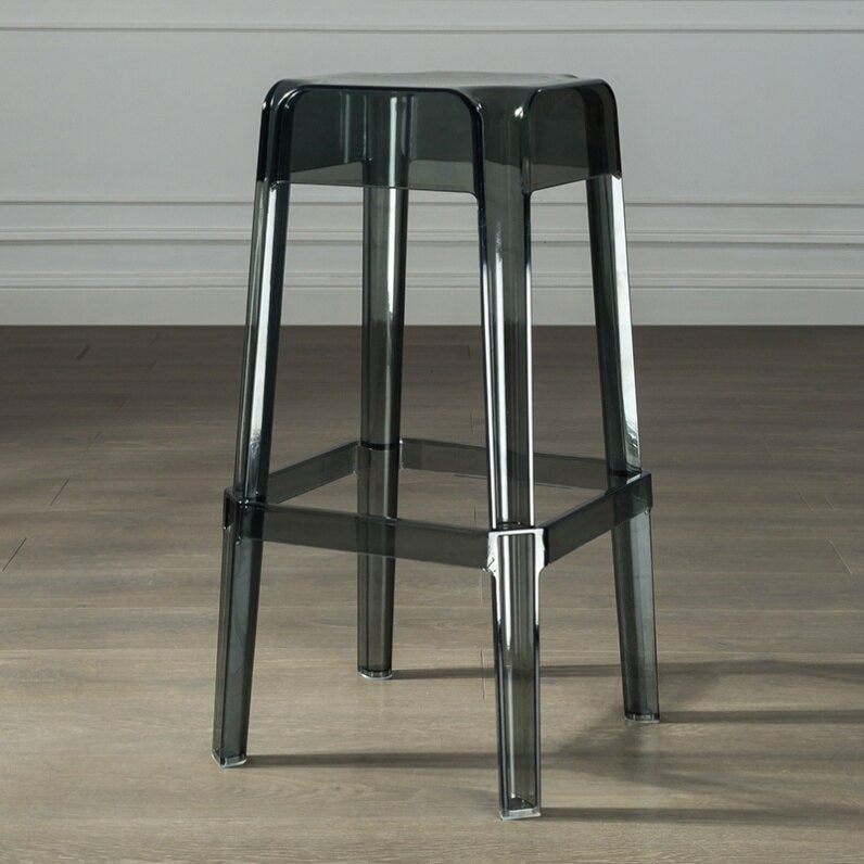 Ghost Chairs Nordic Stools Square Creative Transparent Plastic Chair Crystal Acrylic Stool