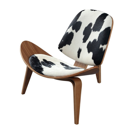 Panton Chairs Wooden Leather Upholstered Shell Shape Lounge Luxury Panton Chair