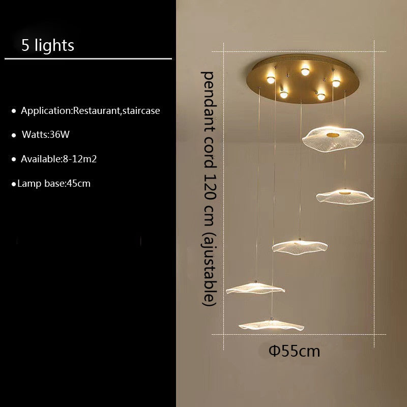 Pendant Light Bubble LED Lotus Leaf LED Lights Acrylic Hanginglamp