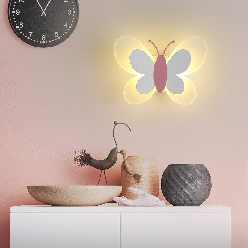 Wall Lamps Modern LED Sconce Nordic Cartoon Butterfly Kids Wall Lights