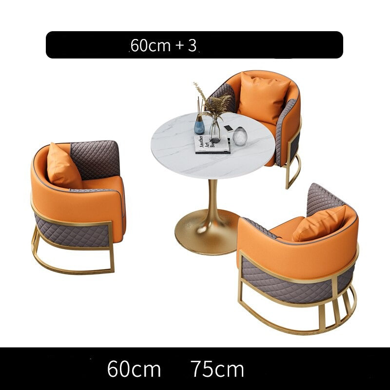 Sofa Sets Nordic Living Room Hotel Lobby Leisure Table Sets 