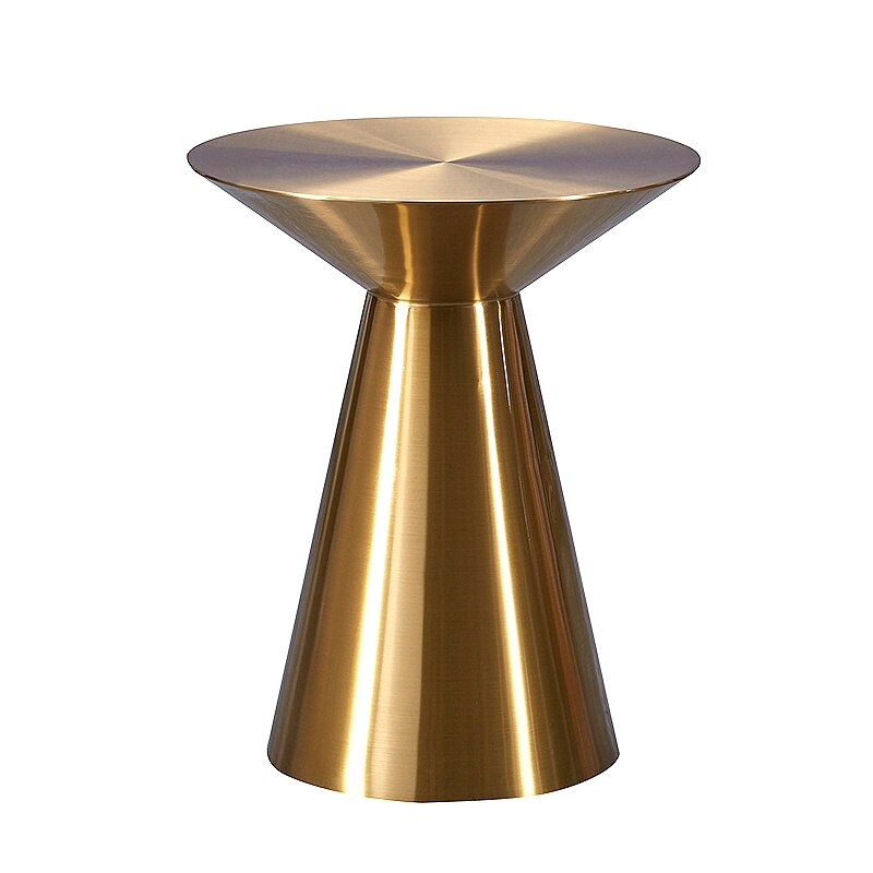 Round Table Nordic Style Metal Tea Couchtisch Living Room Shining Gold Corner Side Table