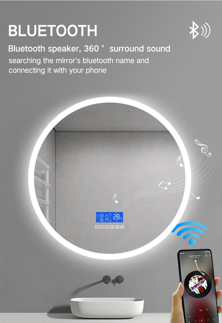 Smart Mirror Intelligenter LED Badezimmerspiegel / Intelligent LED Bathroom Mirror