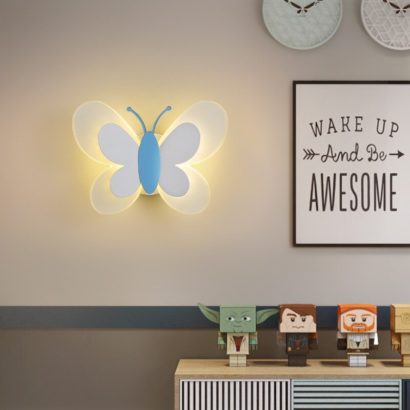 Wall Lamps Modern LED Sconce Nordic Cartoon Butterfly Kids Wall Lights