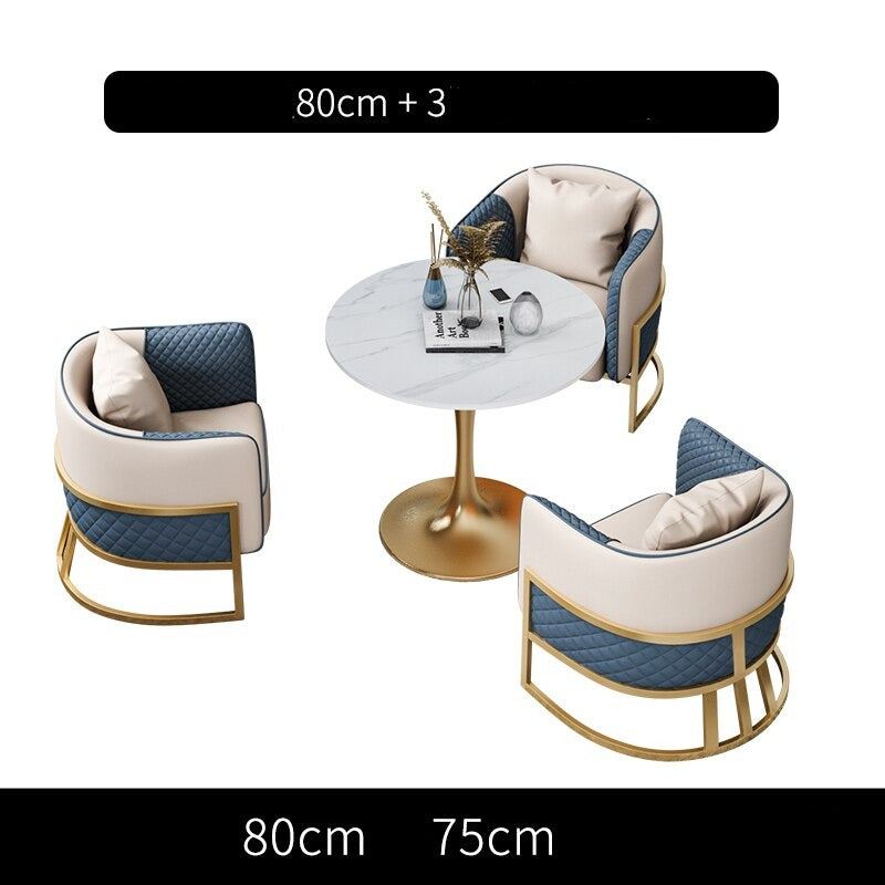 Sofa Sets Nordic Living Room Hotel Lobby Leisure Table Sets 