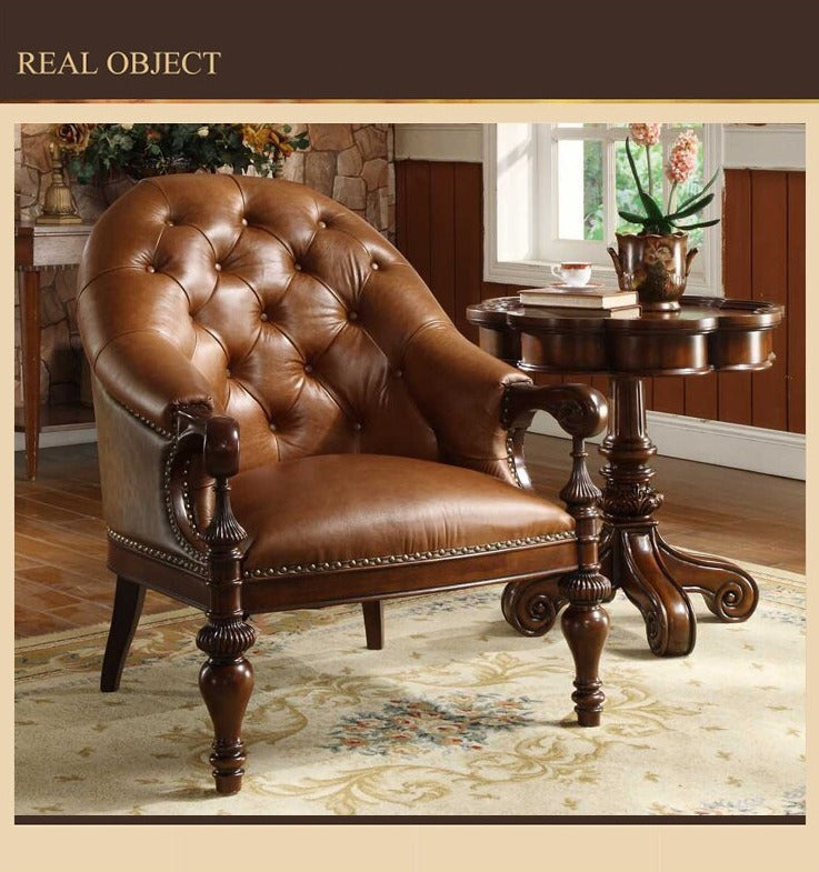 Chesterfield Chair Leather Single Sessel Lobby Chairs Living Room High Back Sesselset