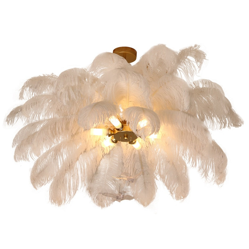 Pendant Light Chandelier Colorful Feathers Ceiling Pendant Lights  G9 Bulb Hanging Pendant Lights