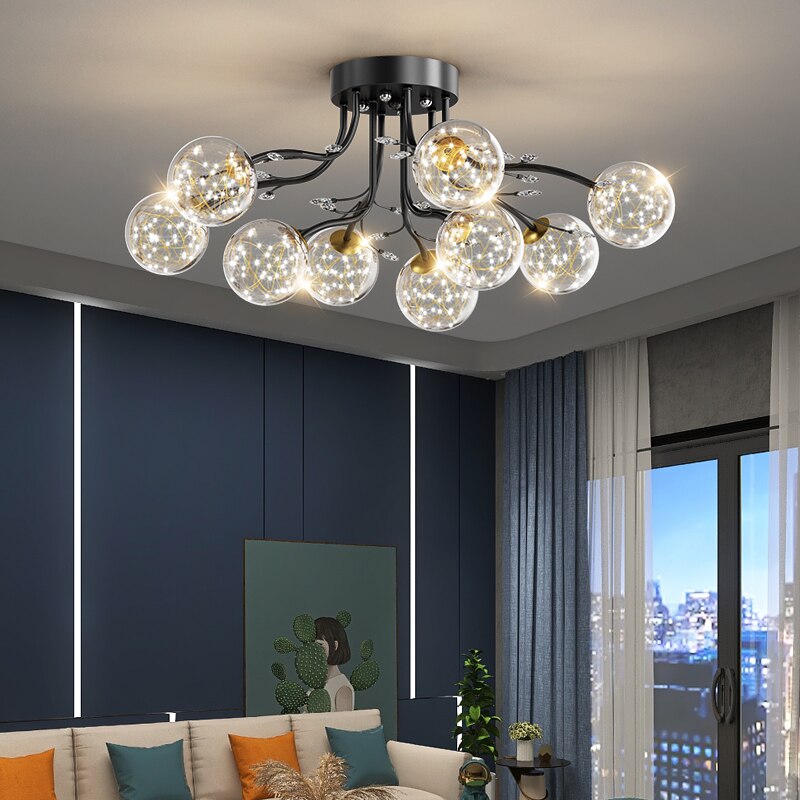 Chandelier Nordic Glass Ball G9 Led Ceiling Lights Crystal Ceiling Lamps Chandeliers