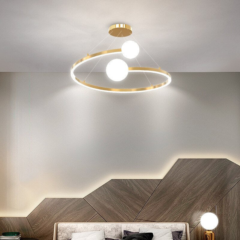 Ceiling Light Nordic Led Ball Ring Curve Hallway Modern Ceiling Lights