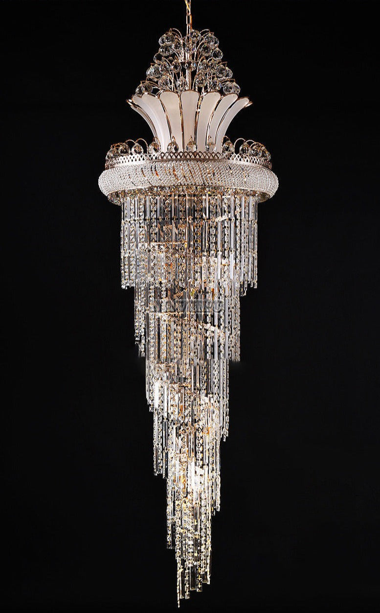 Chandelier Gold Imperial Crystal Hanging Pendant Lamp European Lighting Chandeliers