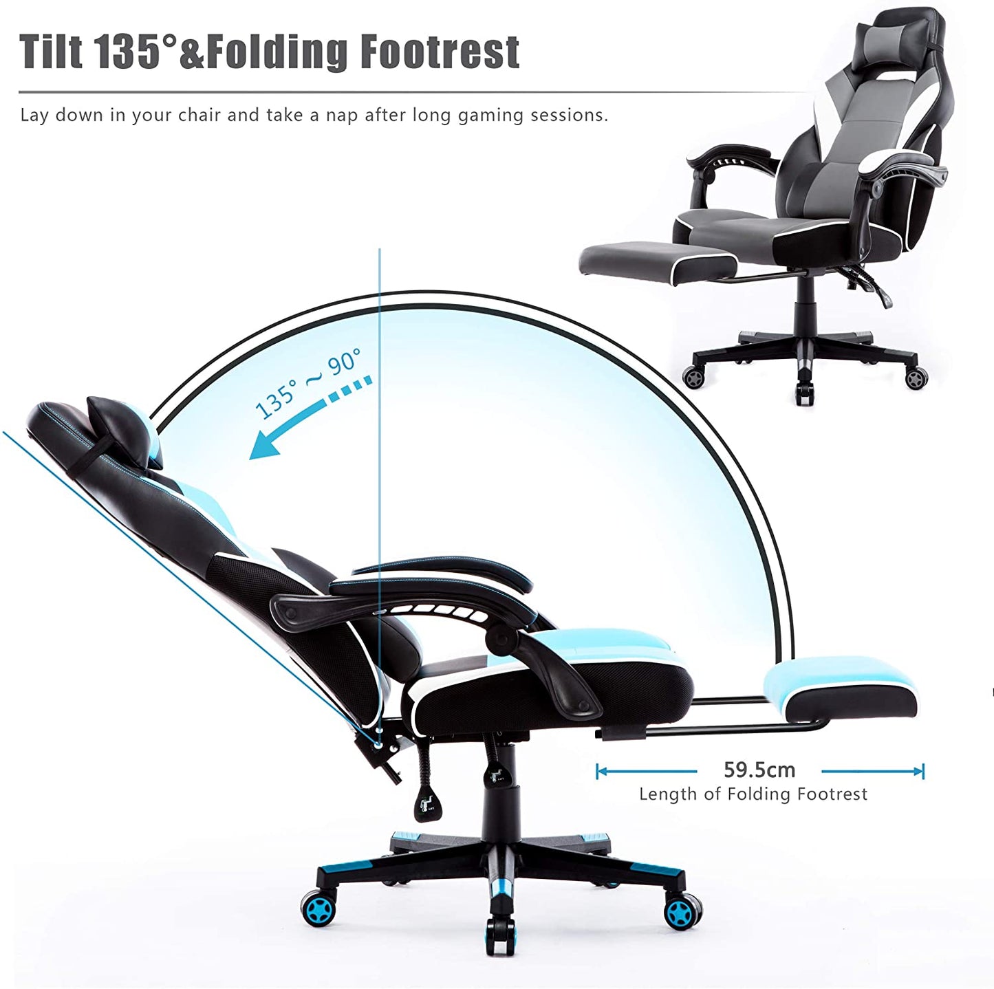 Game Chair Computer Gaming Chair With Ergonomic High Back Gamers Chairs