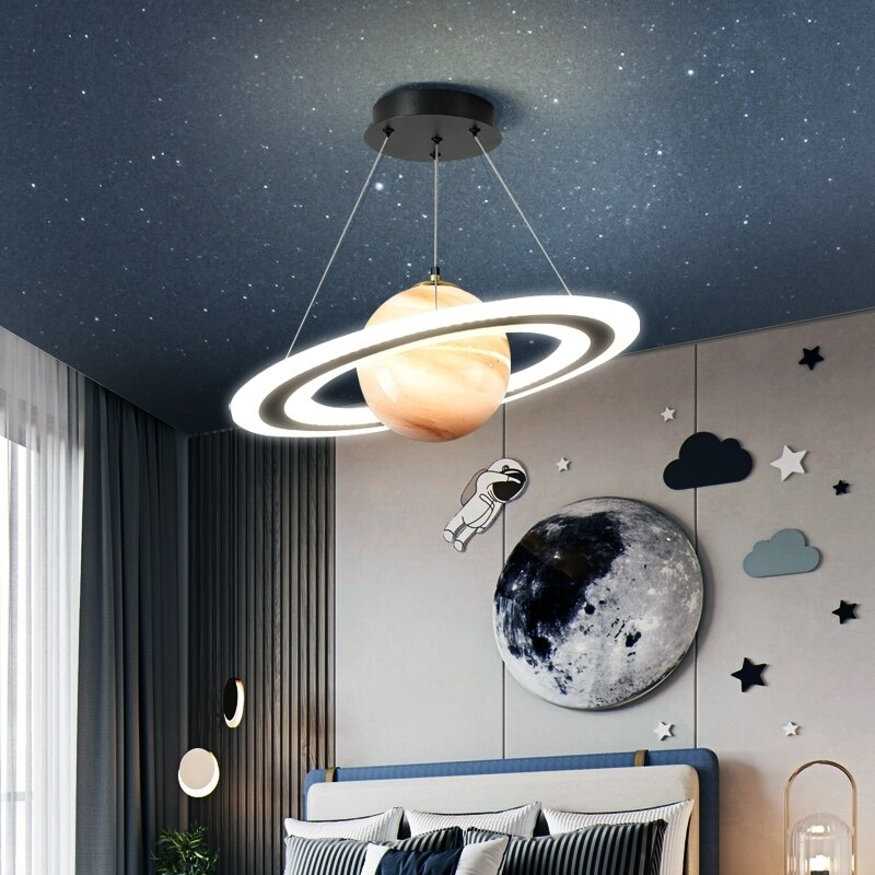 Children's Room Lighting Planet Glass Ball Creative Kids Room Lights