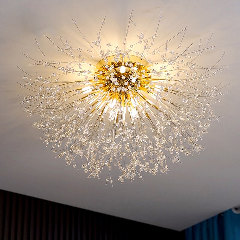 Ceiling Lights Dandelion Crystal Creative Starburst Chandeliers