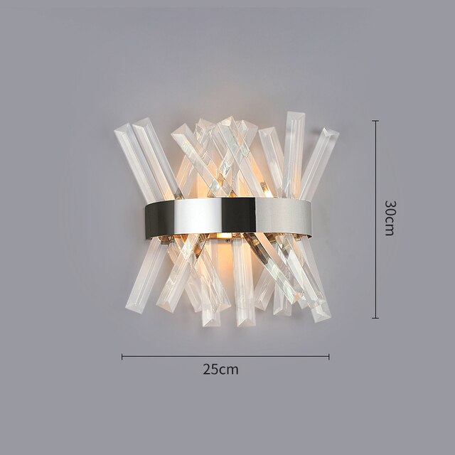 Wall Lamps Modern Gold LED Crystal Wall Sconce Lights