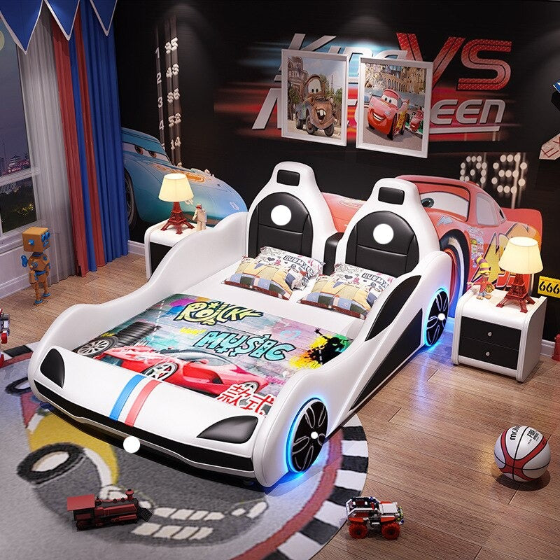 Kids Bed Boy Single Bed Teenager Children's Room Cartoon Car Bed