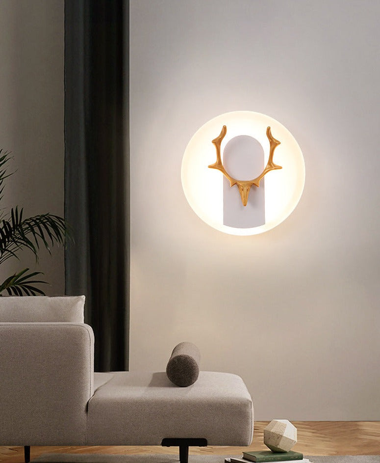 Wall Lamps Modern Nordic Creative Antler Background Sconce Wall Lights