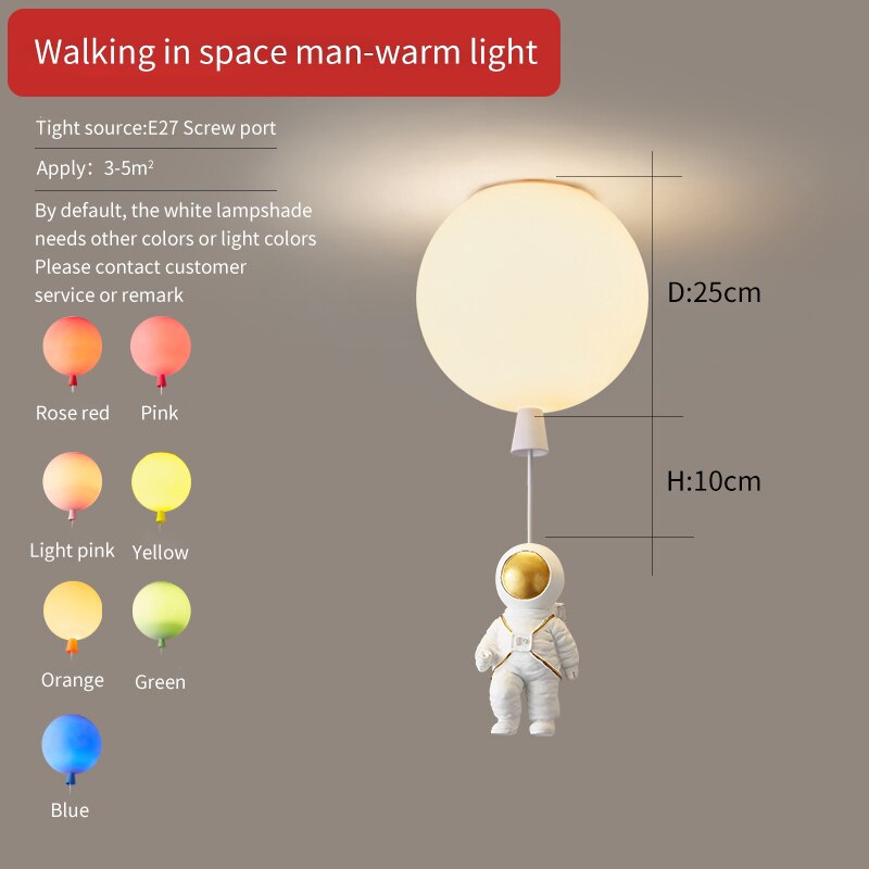 Children's Room Lighting Kids Room Ceiling Lamp Cartoon Space Lights