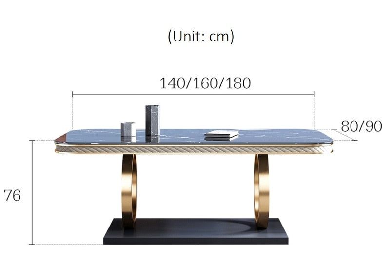 Dinning Tables Set Italian Stainless Steel Esstisch-Set Luxury Modern Marble Tables Sets