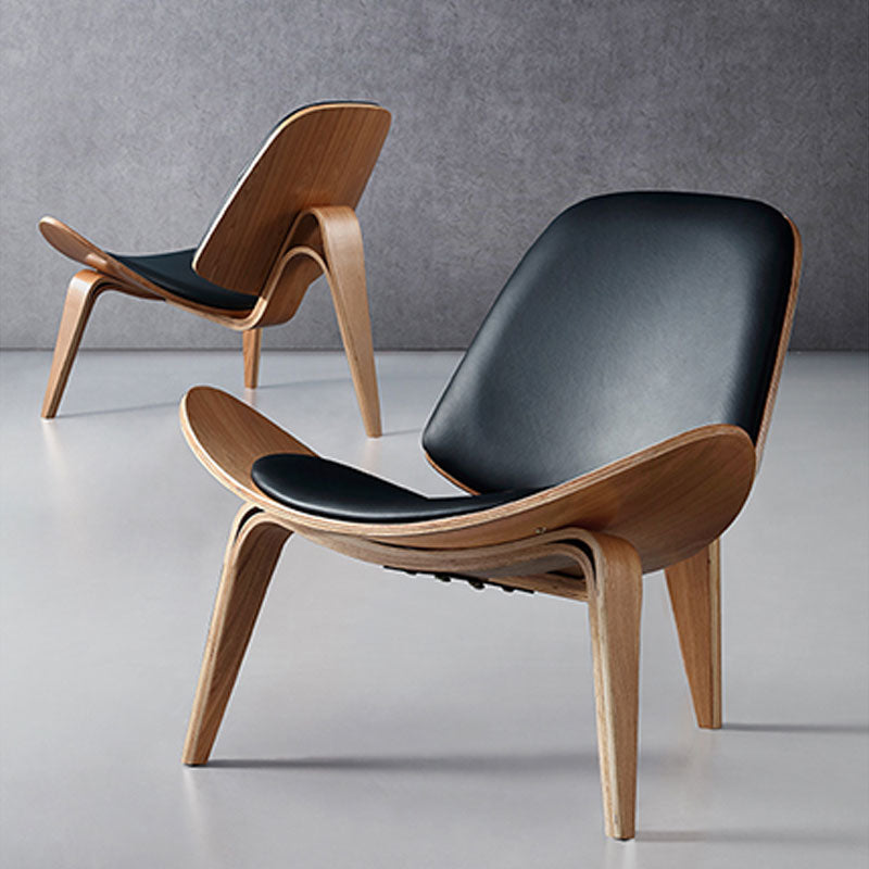 Panton Chair Three-Legged Shell Chair Ash Plywood Fabric Upholstery Furniture Modern Lounge Chair Replica