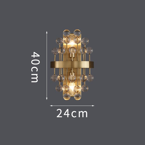 Wall Lamps Modern Gold Crystal Brushed Copper Wall Lights