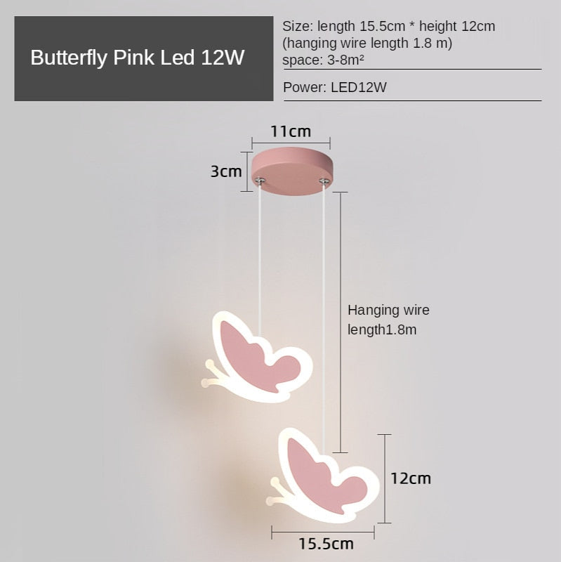  Modern LED Butterfly Flower Shape Room Hanging Pendant Lights