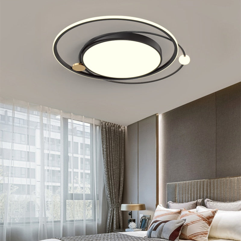 Ceiling Light Gold Modern Planet Led Nordic Round Lighting Fixture Ceiling Lights