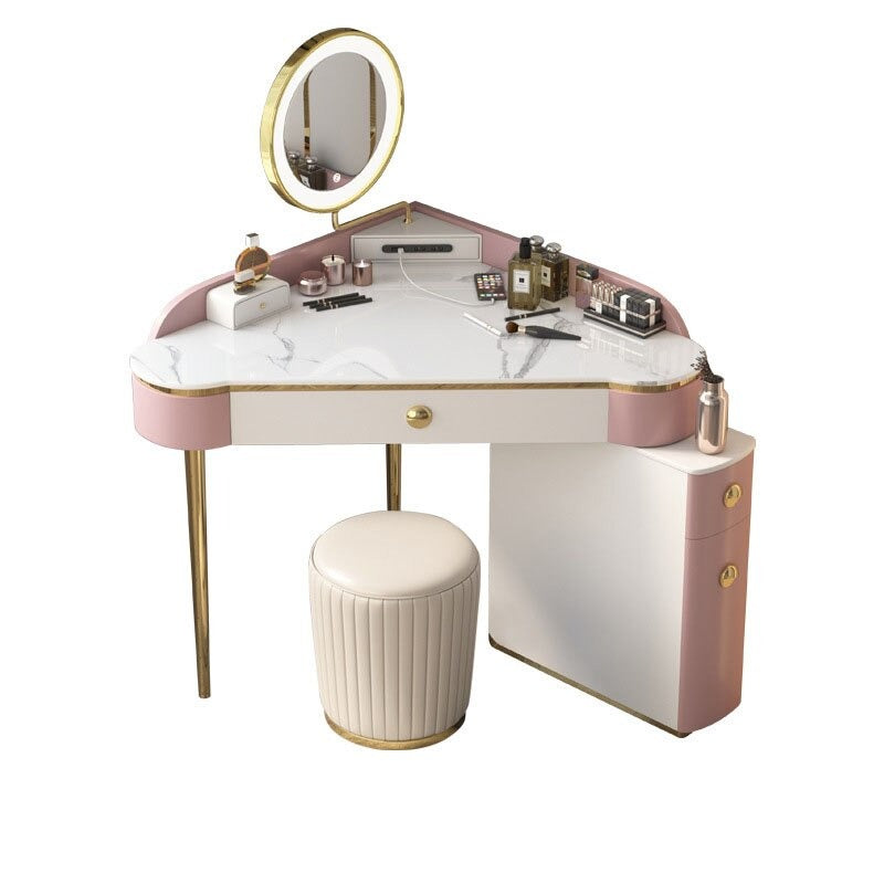 Dressing Table Set Bedroom Furniture 90 Degree Triangle Schminktisch-Set Mini Dresser