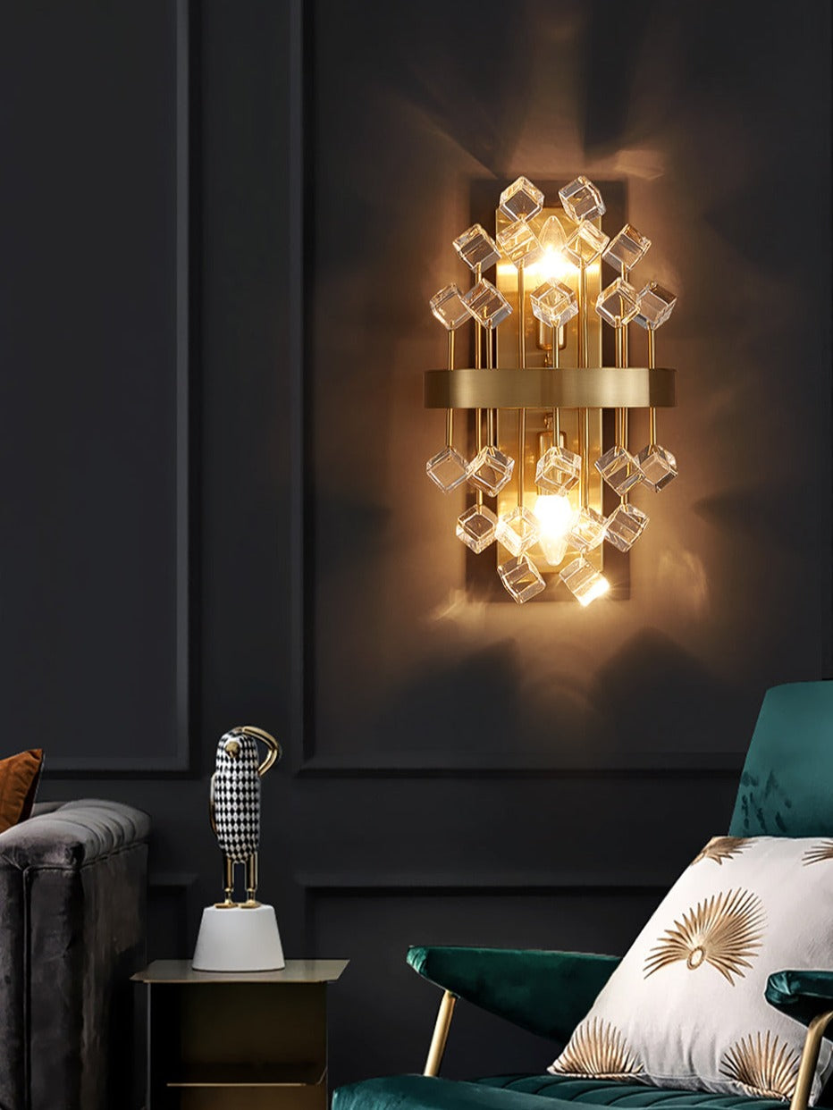 Wall Lamps Modern Gold Crystal Brushed Copper Wall Lights