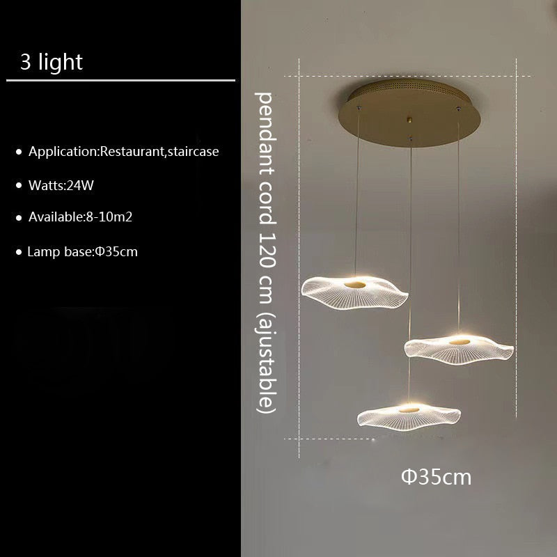 Pendant Light Bubble LED Lotus Leaf LED Lights Acrylic Hanginglamp