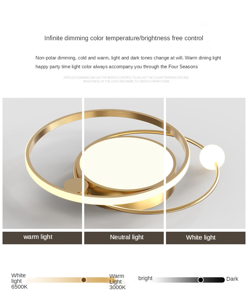 Ceiling Light Gold Modern Planet Led Nordic Round Lighting Fixture Ceiling Lights