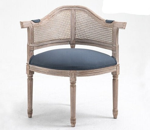 Dining Chair Antique Rattan Back Solid Wood Esszimmerstuhl Leisure Chairs