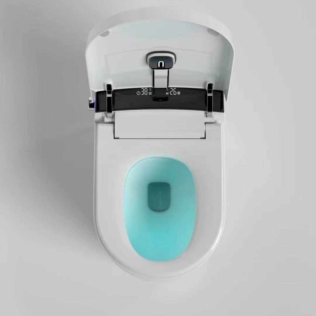 Bathroom Toilet P-trap Wall Hung Intelligent WC Elongated Remote Controlled Smart Bidet Toilette