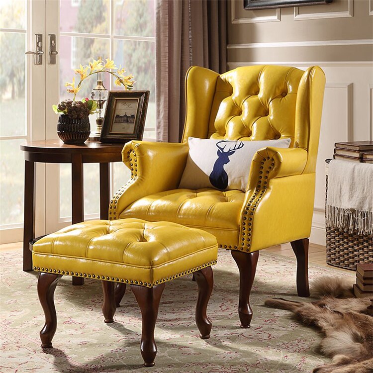 Chesterfield Chair Leather Home Furniture Tiger Chair Living Room High Back Armchair Chesterfield Chairs