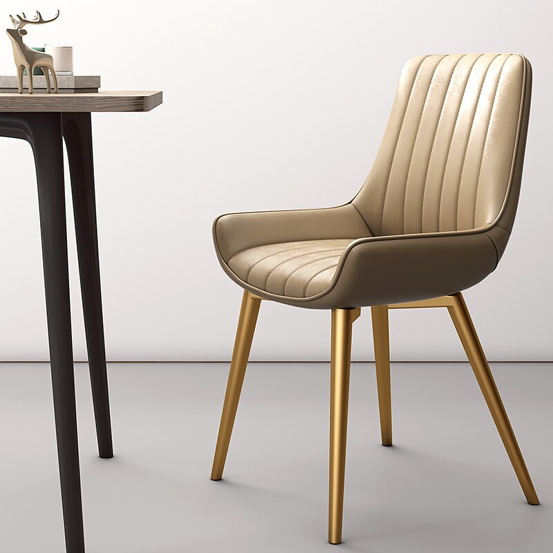 Round Chairs Modern Minimalist Dining Chairs Nordic Light Leather Round Chairs