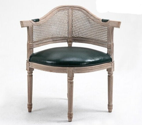 Dining Chair Antique Rattan Back Solid Wood Esszimmerstuhl Leisure Chairs