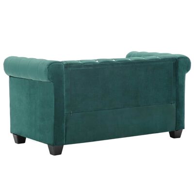 Velvet Modern Living Room 2 Seater Wing Sofa