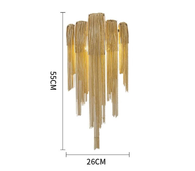 Wall Lamp Luxury Tassel Pengda Iron Retro Aluminum Light Wandleuchten