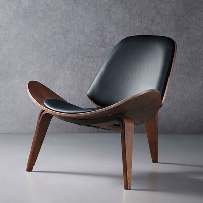 Panton Chair Three-Legged Shell Chair Ash Plywood Fabric Upholstery Furniture Modern Lounge Chair Replica