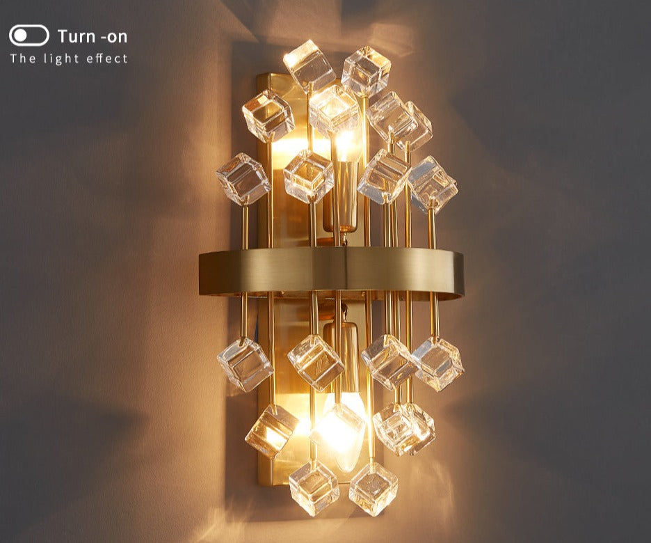 Wall Lamps Modern Gold Crystal Brushed Copper Wall Lights