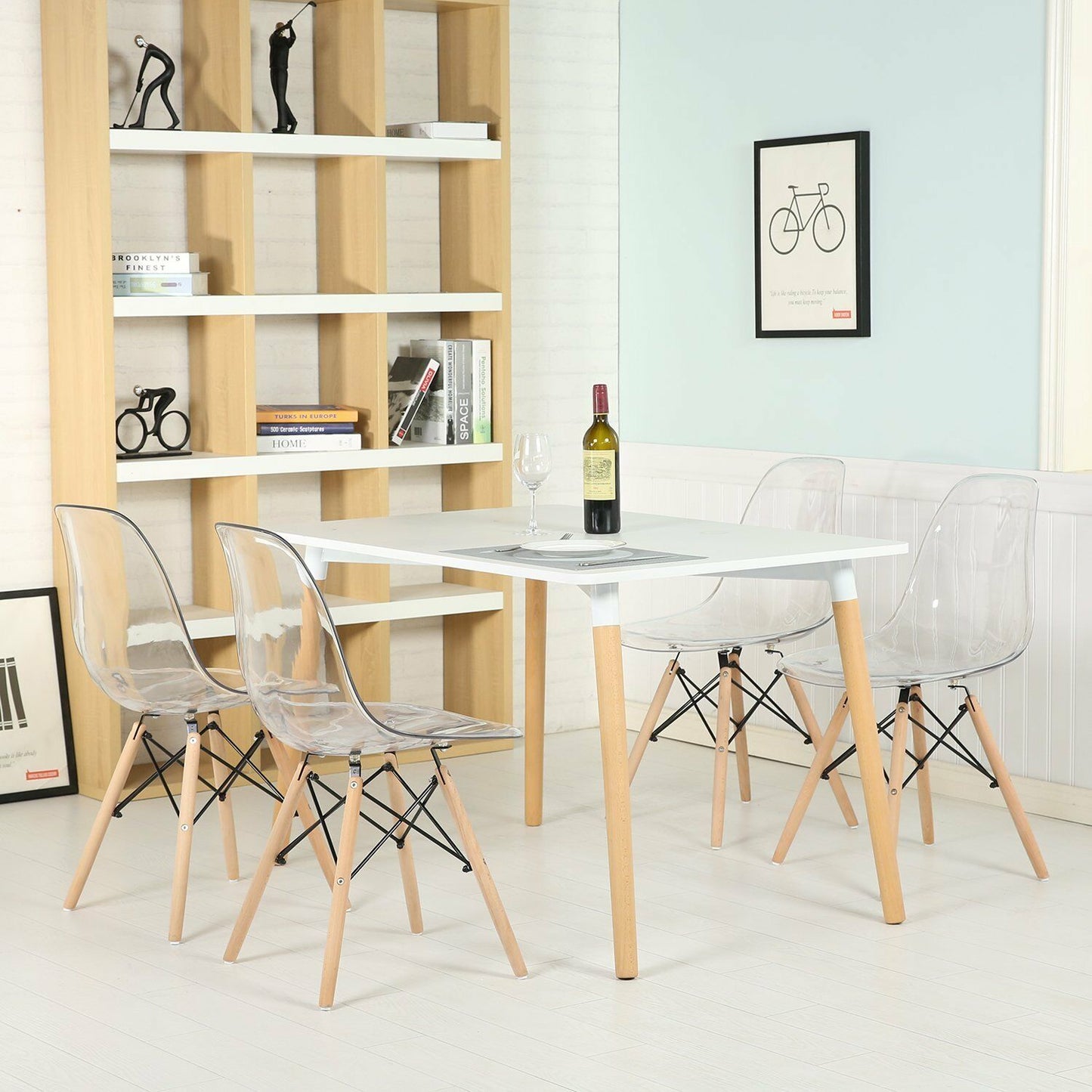 Ghost Chairs Transparent Modern Event Crystal Solid Wood Ghost Chairs