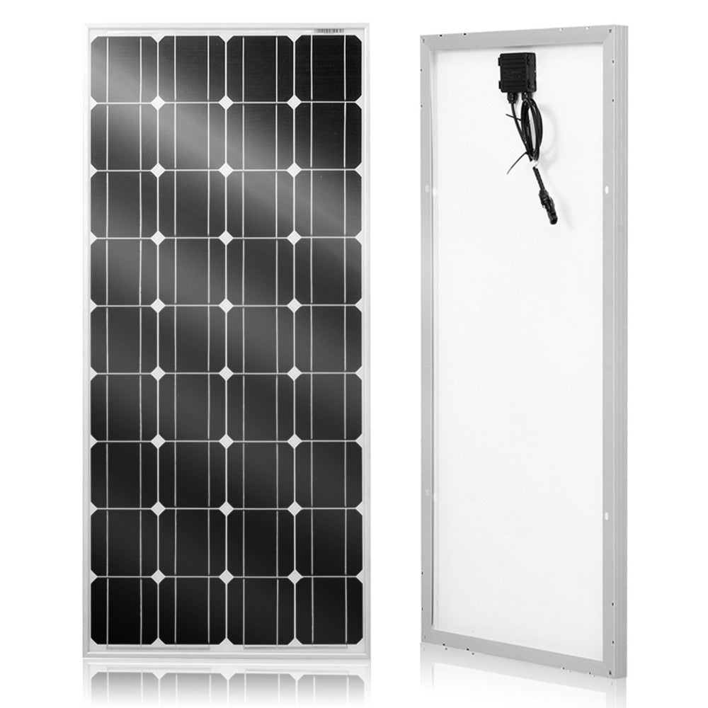 Solar Panel Waterproof Glass Solar Panels 100W -1400W 8V Monocrystalline Solar Board/RV Charge 12V