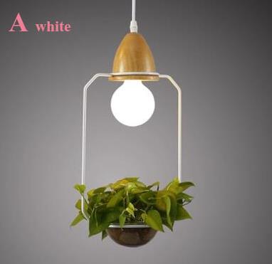 Pendant Light Green Plant Wrought Iron Circle Glass Bowl Pendant Lights