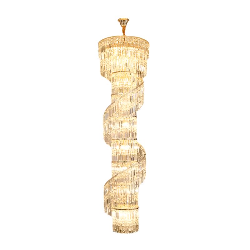 Chandelier Duplex Building Hollow Crystal Large Chandeliers