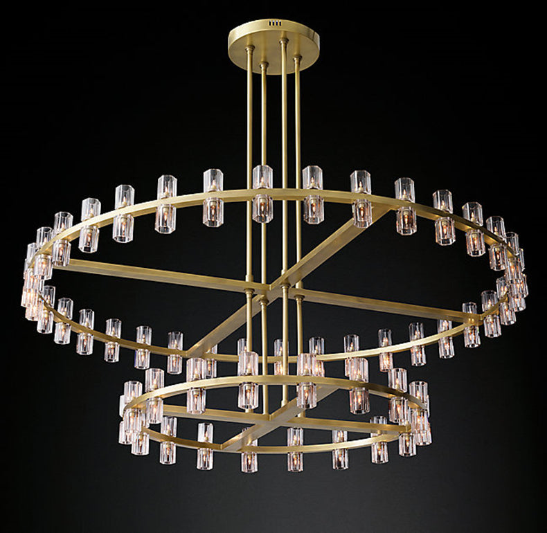 Pendant Light American G4 Led Chandelier Lustre K9 Crystal Gold Round Metal Led Pendant Lights