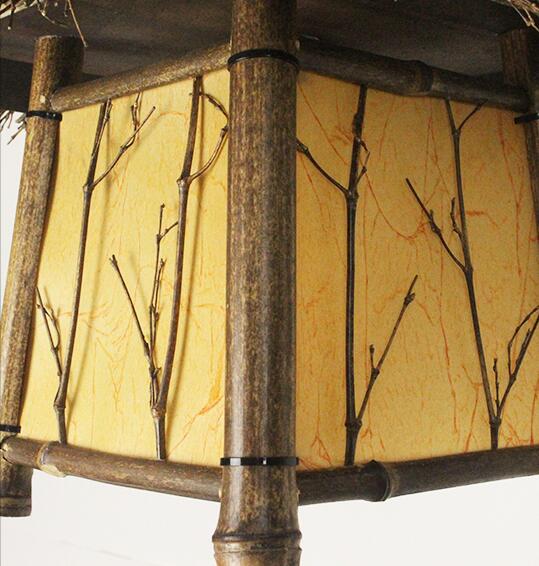 Bamboo Pendant Light Loft Ceiling Hanging Wood Pendant Lights