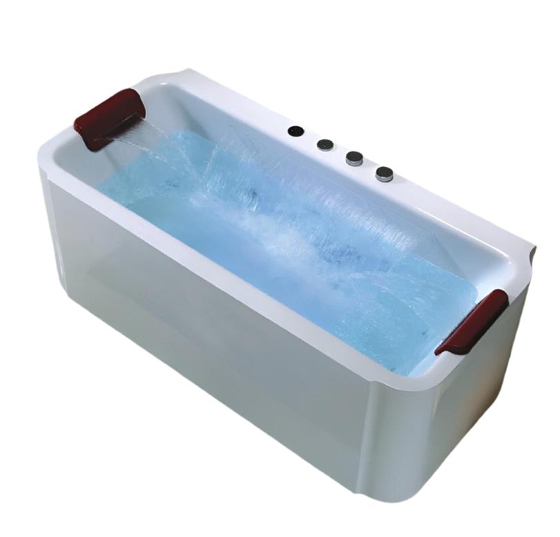 Bathtub Bathroom European Freestanding Rectangular Massage Whirlpools Waterffall Badewanne 